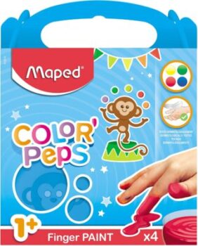 MAPED - Color'Peps 4 أواني من طلاء الأصابع للأطفال 2