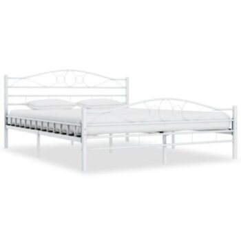 هيكل سرير معدن أبيض 180x200 سم 17