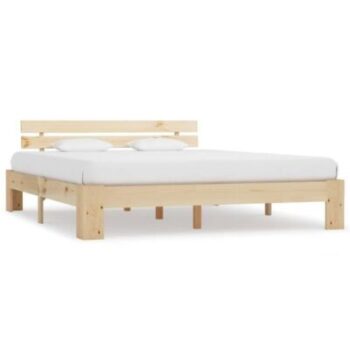 هيكل سرير من خشب الصنوبر الصلب 9