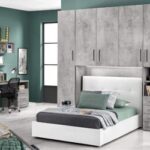 Dafne Italian Design - غرفة نوم على شكل جسر مع سرير أبيض ونصف 11