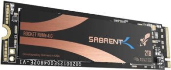 Sabrent M.2 2280 Rocket Nvme PCIe 4.0 2 تيرا بايت مع غرفة التبريد 4