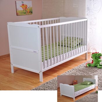 Lullaby Store - سرير أطفال قابل للتحويل إلى سرير طفل صغير 1