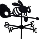 Bee Weathervane وخلتها في نموذج صغير من الحديد المطاوع 9
