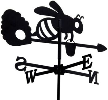Bee Weathervane وخلتها في نموذج صغير من الحديد المطاوع 5