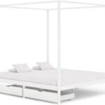VidaXL - سرير مظلة من خشب الصنوبر 9