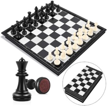 مجموعة شطرنج مغناطيسية فاخرة قابلة للطي 33