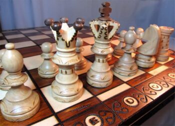 مجموعة شطرنج خشبية من دفتر الشطرنج 3