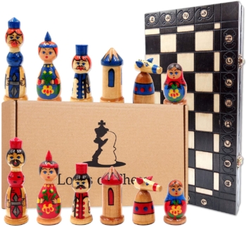 مجموعة شطرنج كبيرة مصنوعة يدويًا من الخشب الثمين - Amazinggirls 30