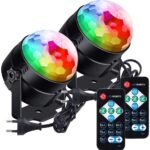 Lunsy - مجموعة من 2 كرات RGB LED ستروب 12