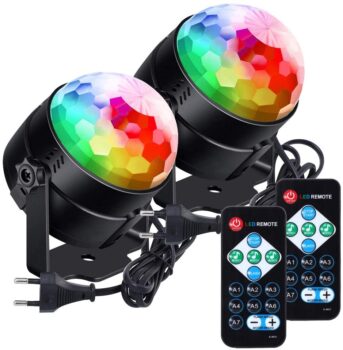 Lunsy - مجموعة من 2 كرات RGB LED ستروب 4