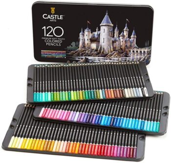 أقلام تلوين للفنانين من Castle Arts - 120 قطعة 1