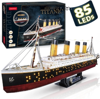 لعبة بازل تيتانيك ثلاثية الابعاد مع اضواء ال اي دي من كيوبيك فن - 266 قطعة 25