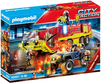 Playmobil - شاحنة إطفاء ومركبة مشتعلة 22