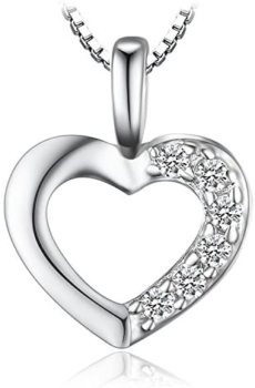 الحب قلب على شكل مكعب زركونيا قلادة JewelryPalace 38