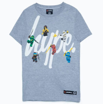 T-shirt Hype X Lego Ninjago Squad Script gris pour enfants