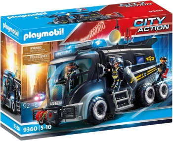 Playmobil Elite Police Truck مع صفارة الإنذار ومنارة 14